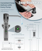 Bronze Kitchen Faucet with Sprayer, Kitchen Faucet with Soap Dispenser,Ktchen Faucets with Pull Down Sprayer,Single Hole Kitchen Sink Faucet with LED light,Oil Rubbed Faucet for Kitchen Sink