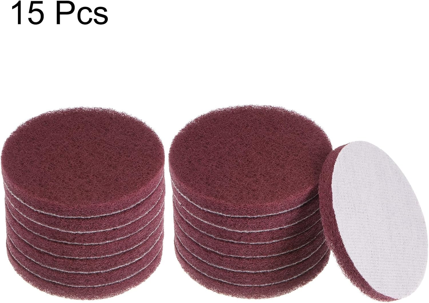 HARFINGTON 15pcs Drill Power Brush 4 Inch Tile Scrubber Scouring Pads 800 Grit for Bathroom Kitchen Household Cleaning