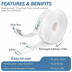 Double Sided Tape Heavy Duty ， Premium Removable Mounting Adhesive Grip Tape, 16.5FT Strong Mounting Tape Adhesive Tape, for Carpet Mats/Craft Wall Mounting