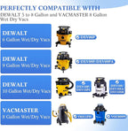 10 Pack DXVA19-4111, DXVA19-4101 Vacuum Bags for DEWALT 6 to 10 Gallon Wet/Dry Vacuum, Disposable Shop Vac Bags, Dust Collection Bag Replacement