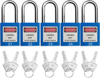 SAFBY Lockout Tagout Locks, Safety Padlock, Keyed Differently Loto Safety Padlocks for Lock Out Tag Out Kits Station (Blue 21-30)
