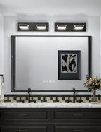 VOLISUN 5CCT Dimmable Bathroom Light Fixtures Over Mirror, Modern Bathroom Vanity Light Fixtures, 360°Rotatable Head, Black LED Vanity Lights for Bathrooms(15.5-Inch)