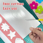 25 Sheets Clear Double Sided Adhesive Tape - Heavy Duty Sticky Crafts Tape Sheets for DIY Art, Tumbler Wrapping, Home Decoration, Scrapbooking (Strong & Removable)