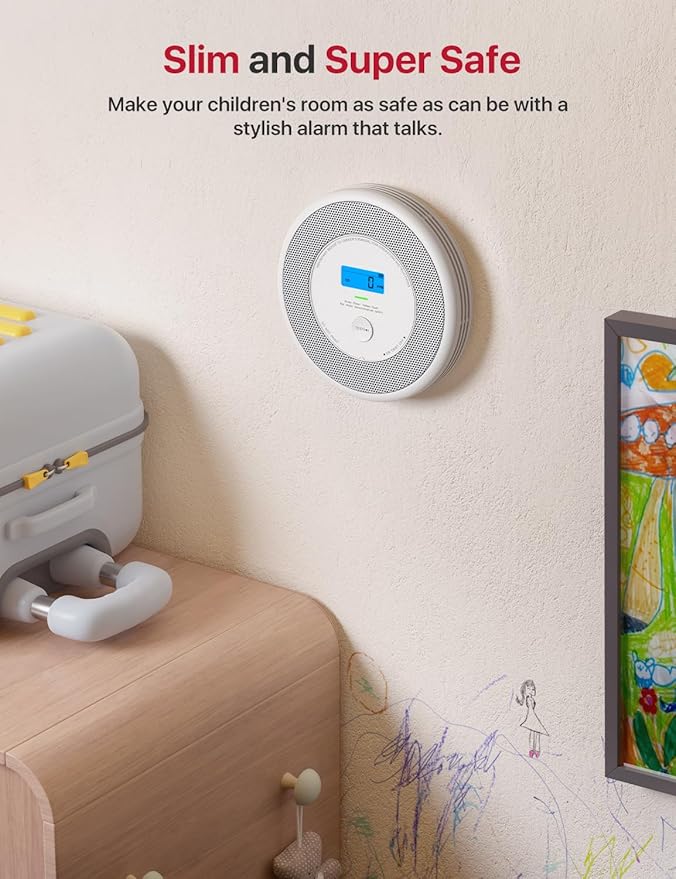 X-Sense Combination Smoke and Carbon Monoxide Detector with Voice Location, Interconnected Smoke Detector Carbon Monoxide Detector Combo with Base Station (Included), Model XP0A-MR31