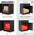 Package Delivery Boxes for Outside,Enlarged Porch Box for Packages with Coded Lock,Large Space,Waterproof,Cold-Rolled Steel Package Lock Box (19.7”x16.1”x33.5”)