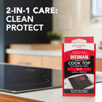 Weiman Cooktop Scrubbing Pads, 3 Count Scratch-Free Cleaning Pads for Cermaic, Glass Cooktop Surfaces, Removes Tough Burned-On Food & Residue