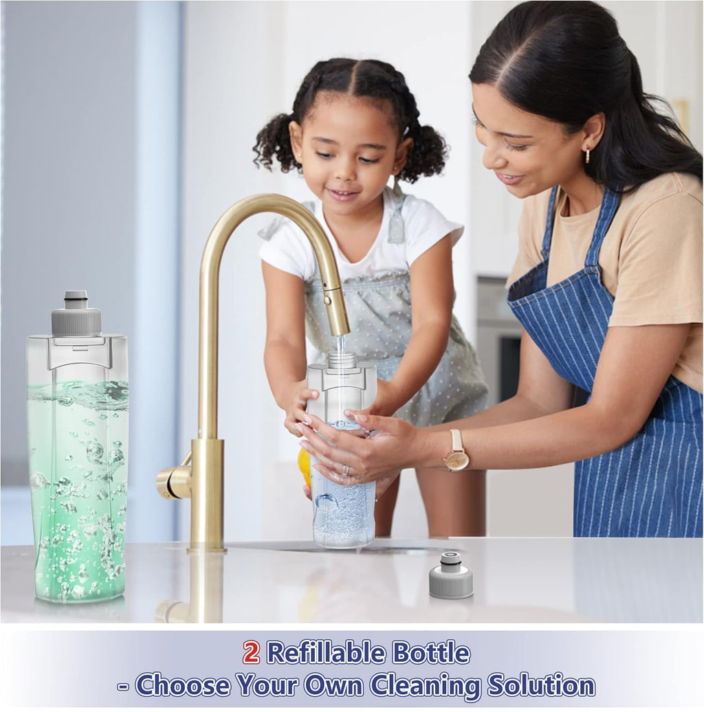 Wet Dust Mops for Hardwood Floor Cleaning - MEXERRIS Microfiber Spray Mops with 4X Reusable Washable Pads 2X Bottles Wood Floor Mops with Spray Home Commercial Use for Hardwood Laminate Tiles Floors