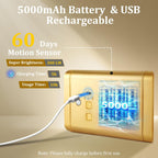 Battery Operated Wall Sconce Light: 5000mAh Rechargeable Motion Sensor Night Light 3 Colors Wireless Sconce Magnetic Closet Lights Motion Sensor Stair Light Indoor LED Wall Light for Bedroom Hallway