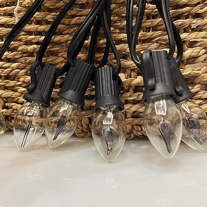 E12 Flickering Flame Light Bulbs, 25-Pack Faux Flame Light Bulbs for Outdoor Use, Energy-Efficient Fire Light Bulb, Flickering Night Lights for Halloween, Christmas, and Home Decor, UL Listed