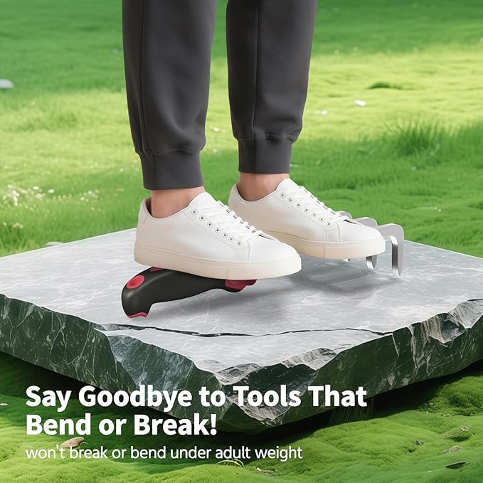 LASZOLA 3 Piece Garden Tool Set Include Hand Trowel Rake and Transplant Shovel for Women, Indoor Heavy Duty Small Spade Kit with Ergonomic Handle to Weed and Loosen, for Mom and Plant Beginner, Red