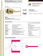 Mega Handles - Prime Entrance Handle, Entry Lever Door Handle, Heavy Duty Square Locking Lever Set for Left or Right-Handed Doors, Interior/Exterior Door Levers - Satin Nickel