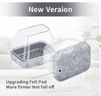 Ezprotekt 24 Pcs Rectangle Black Silicone Chair Leg Floor Protectors Caps, Rectangle Felt Furniture Pads Covers Cups for Desk Chair Table (Fit W :0.6-0.8", L: 0.9-1.3", Grey)