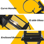 Large Outdoor Wall Lights, 18" Black Exterior Light, 2- Pack Aluminum Outdoor Wall Light Fixture with E26 Socket, Outside Porch Light Enclosed Bottom ETL Listed Exterior Lamp Wall Mount for House