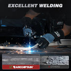 ARCCAPTAIN 135A MIG Welder, 2025 Newest [Large LED Display] 110V Welder Flux Core MIG, Lift TIG, Stick, 3 in 1 Welding Machine Gasless MIG Welder Machine 110V, IGBT Inverter Welder with Synergy, 2T/4T