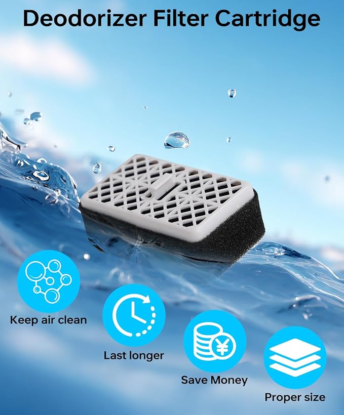 THU6474 Deodorizer Filter for TOTO Washlet THU6474-01, THU6072, Compatible with S500E/S550E/K300/C2/C5/SW3074/SW3054T40/SW3056T40, Bathroom Toilet Carbon Catalyst Air Filter Replacement, 2 Pack