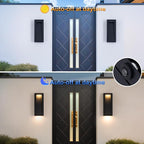 Modern Outdoor Wall Light with LED, Exterior Lighting Fixtures 2700K Integrated, Matte Black Outside Wall Mount Lights for House Front Door Porch Garage Patio Black 1 Packs