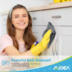 AIDEA Microfiber Cleaning Cloth-50PK, Soft Microfiber Towels for Cars, Absorbent Cleaning Rags, Lint-Free Streak-Free Wash Cloths for House, Kitchen, Window(12in.x12in), Grey