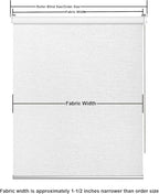 ALLBRIGHT 100% Blackout Roller Blinds Woven Shades with Striped Jacquard, Cordless Window Shades, UV Protection Fabric, Easy-Install for Indoor Home & Office, White Old, 52" W x 72" H