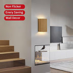 Gold Gypsum Modern LED Wall Sconces Wall Lighting Set of 2, Indoor Hardwired Walls Mount Light Fixtures Up Down Lamp for Hallway Bedroom Living Room Dining Room【Bulbs Included】