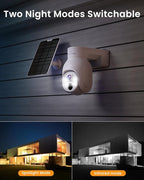 2K Solar Powered Security Cameras Wireless Outdoor, No Subscription, 6-Cam Pack, Home Security Camera System, 360° Pan & Tilt, Color Night Vision, 5G & 2.4G WiFi, 500GB HDD 10CH NVR, Motion Detection