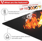 Matace 4x6 Feet Extra Large Fireproof Welding Blanket & Pad, 5mm Thickened Resistant Carbon Felt Cloth, Flame Retardant Fabric, Heat Shield for Soldering, Firepit, Grill Cover, Smoker, Black