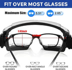 Safety Goggles Glasses 2 Pack - Anti-Fog Clear Lens, Impact Resistance - Adjustable Non-Slip Strap - ANSI Z87.1 Certified Eye Protection for Chemistry Lab Work & Industrial Use for Men & Women