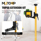 13.8Ft/4.2M Professional Laser Level Pole with Tripod & Mount - 1/4" & 5/8" Adapters, Adjustable Telescoping Laser Level Pole for Rotary/Line Lasers