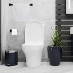 Gisafai 35 Pcs Bathroom Hardware Accessories Set 23.6 Inch Bath Towel Bar Kit Stainless Steel Bathroom Hardware Set Towel Racks Ring Hooks Paper Holder for Wall Mounted (Black)