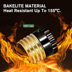 E26 to E17 Light Socket Adapter, Medium Screw E26 to Intermediate E17 Bulb Socket Adapter Converter, UL Listed (Black, 4)