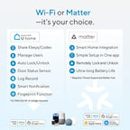 ULTRALOQ Bolt Fingerprint Smart Lock with Matter Over Thread, Works with Apple Home, Alexa, Google, SmartThings, Auto Lock Deadbolt, App Control, BHMA Certified, Easy Install, 1Year Battery