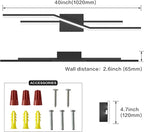 SOLFART Bathroom Lighting Fixtures Over Mirror 40 Inch Dimmable Matte Black Vanity Lights Modern Bathroom Light