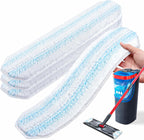 AIR U+ Mop Replacement Pads for O Cedar H2prO Flat Mop System, 4 Pack Mop Pads, Machine Washable Reusable Microfiber Mop Heads Replacements for O-Cedar H2Pro Refills Clean for All Floors Types