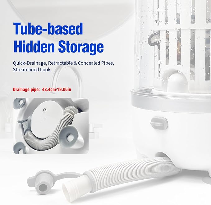 Underwear Washer, Portable Mini Washer, Spin-Dry & UV, 3 Liter Capacity/4000 mAh Battery, Type-C