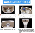 2-Inch Toilet Flush Valve Replacement 2-piece Toilet Tank Parts with Gasket and Bolts Fit for Kohler/American Standard, Easy to Install