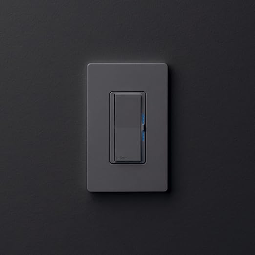 Lutron Diva Smart Dimmer Switch for Caséta Smart Lighting | No Neutral Wire Required | DVRF-6L-BL | Black
