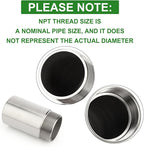 TAISHER 1PCS Stainless Steel Pipe Fittings, 1-1/2" NPT Male x 1-1/2" NPT Female Threaded, 4" Length Nipple Cast Pipe