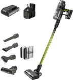 Greenworks 24V Brushless Cordless Stick Vacuum, Lightweight, Handheld, Pet, Anti-Allergen HEPA Filtration, Hard Floor, Carpet, Car, 4Ah Battery, and 30-Minute Charge Time (Green)