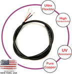 NATIONAL Wire & Cable – 10 AWG 3-Conductor Premium Copper Wire, 1000 ft, Stranded | Made in USA, Heavy-Duty Flexible Jacket | Automotive, Solar, Battery, Indoor and Outdoor Use