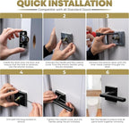 Mega Handles Prime Privacy Door Handle - 3 Pack Reversible Interior Black Door Handle, Heavy Duty Bed & Bath Door Handles with Privacy Door Lock, Fits All Standard Doors - Matte Black