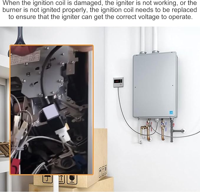 Rheem Tankless Water Heater Parts RTG20235C 120v Tankless Gas Water Heater Ignitor Coil Fits for Richmond Ignitor Coil and Ruud Replacement