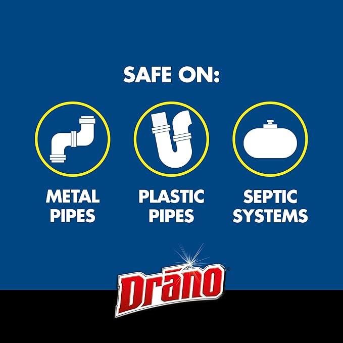 Drano Kitchen Granules Drain Clog Remover and Cleaner, Unclogs Blockage from Grease or Cooking Oil, 8.8 oz (Pack of 3)