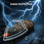 Surge Protector Power Strip, KPQ IPX6 Grade Waterproof Outdoor/Indoor Power Strip Weatherproof with 3 AC Outlets, 5FT Extension Cord, Wall Mountable for Home, Office, Camping