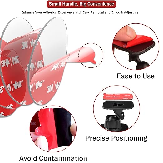 3M Double Sided Adhesive Dots Heavy Duty VHB 2" Diameter 0.02in Thick 40 PCS Clear 4905 Round Sticky Mounting Strong Adhesive Waterproof Foam Tape for Home Office Car Deco