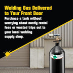 PrimeWeld 100% Argon Gas Welding Tank Full 40CF | DOT 3AA | USA CGA 580 Valve | Best Gas for TIG Welding Applications | Cylinders Full & Ready to Use