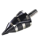 Heavy Duty M35 HSS 1/4 to 1-3/8 Inch Step Drill Bit with Double Flutes, Large High Speed Steel Step Bit for Stainless Steel, Metal, Wood