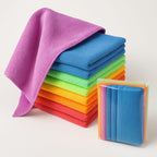 Microfiber Cleaning Cloths, 12 Pack, 6 Mixed Colors, 11.8 x 15.7 inches