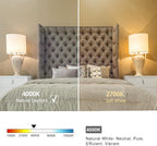 4 PCS Dimmable Vintage LED Edison Bulbs, 6W Equivalent 60 Watt, Natural White 4000K, Antique Flexible Spiral LED Filament Light Bulb, ST58 (ST19), 600 Lumens, E26 Base, Clear Plastic