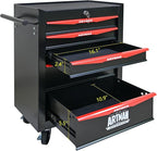 5-Drawer Steel Rolling Tool Cart with Wheels & Handle, Heavy-Duty Tool Chest Storage Cabinet for Garage and Workshop