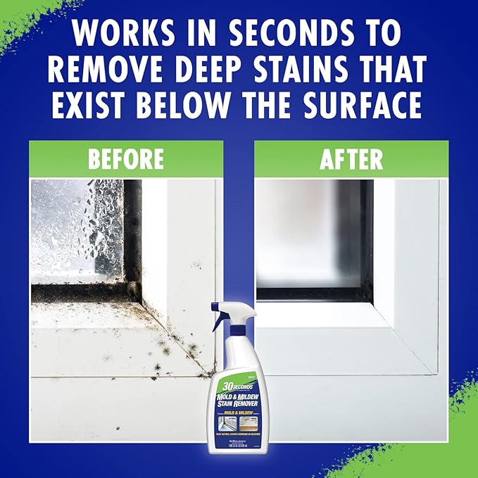 30 SECONDS Mold & Mildew Stain Remover Spray- Indoor & Outdoor Use
