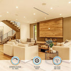 TORCHSTAR 4 Inch Slim Recessed Lighting with Junction Box, Dimmable 10W Ultra-Thin LED Recessed Light, 2700K Soft White, 650LM Basic Series LED Downlight, ETL & Energy Star, Pack of 6